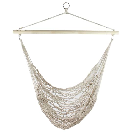35.5" x 44" Netting Hammock Chair with Wooden Bar